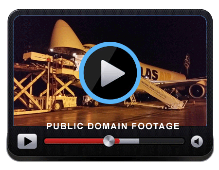 Video showing a soft top BV206 being loaded onto a Boeing 747 Cargo Plane